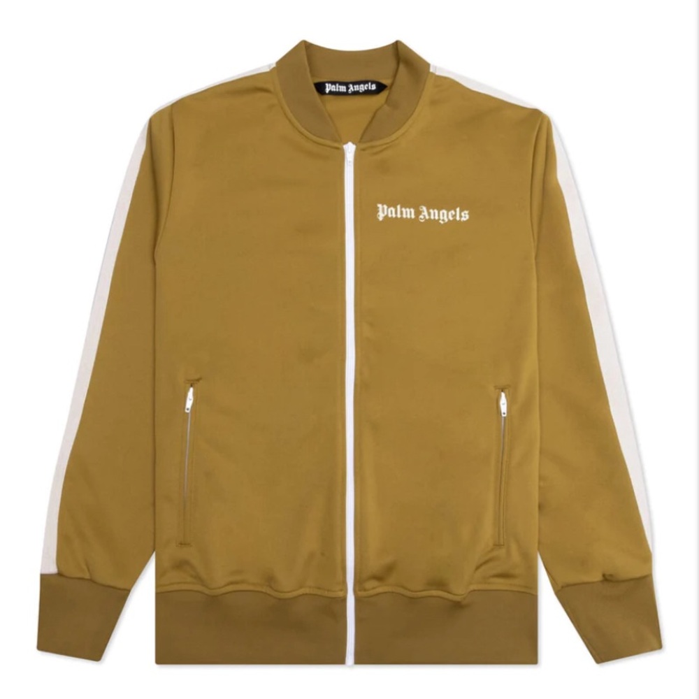 Palm Angels Bomber Track Jacket Camel/Off White